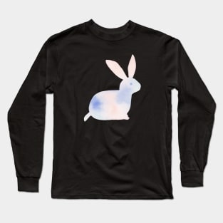 Watercolor Abstract  Cute Bunny Long Sleeve T-Shirt